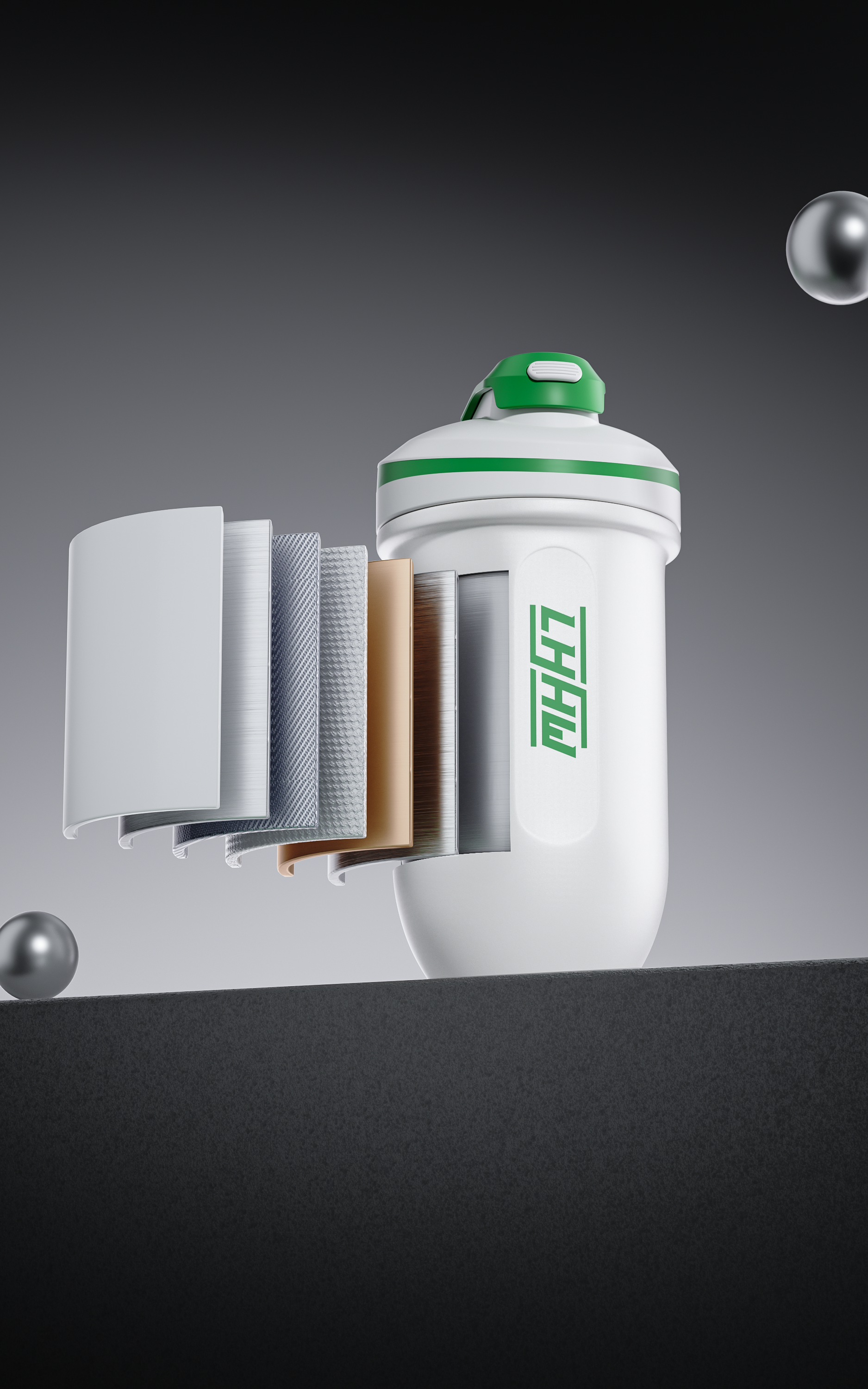 LHHW Energiekapsel-Shaker-Flasche 500 ml