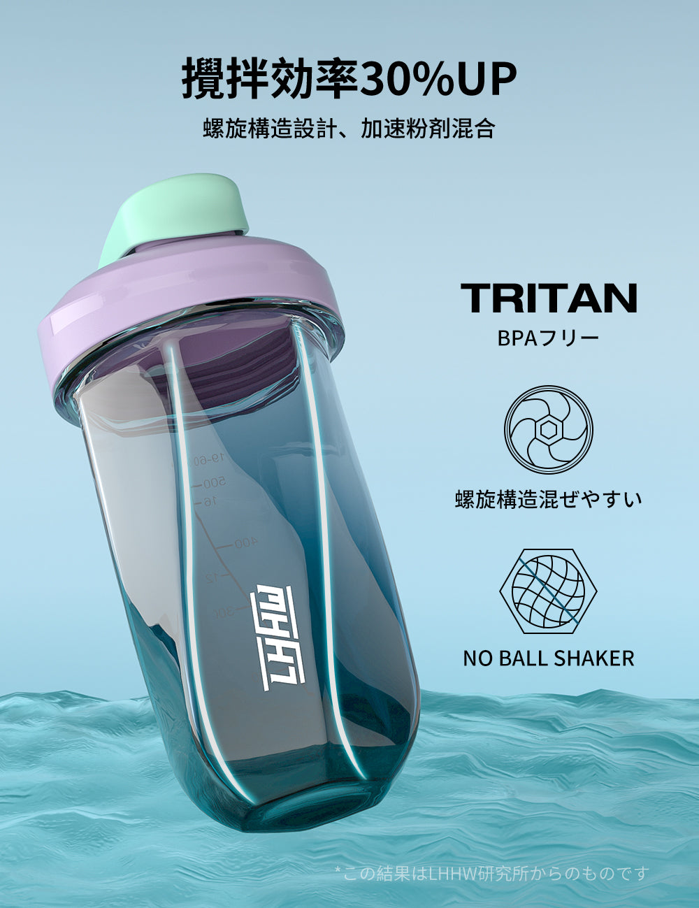 LHHW Gravity Vortex Shaker Bottle 500ml